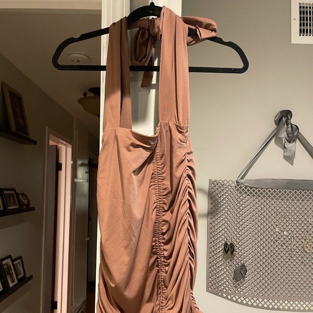 SHEIN brown dress, worn once, stretchy - Picture 2 of 3